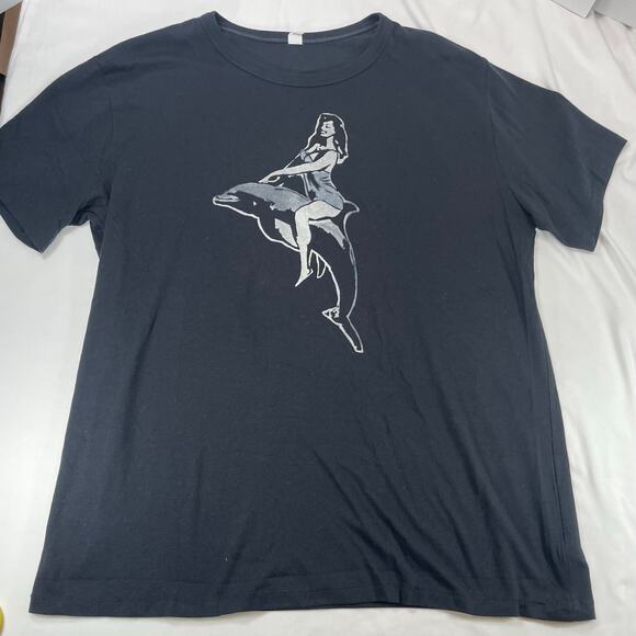 Alternative Apparel Other - Alternative Black Premium Pinup Dolphin Single Stitch Graphic T-Shirt XL Men's